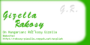 gizella rakosy business card